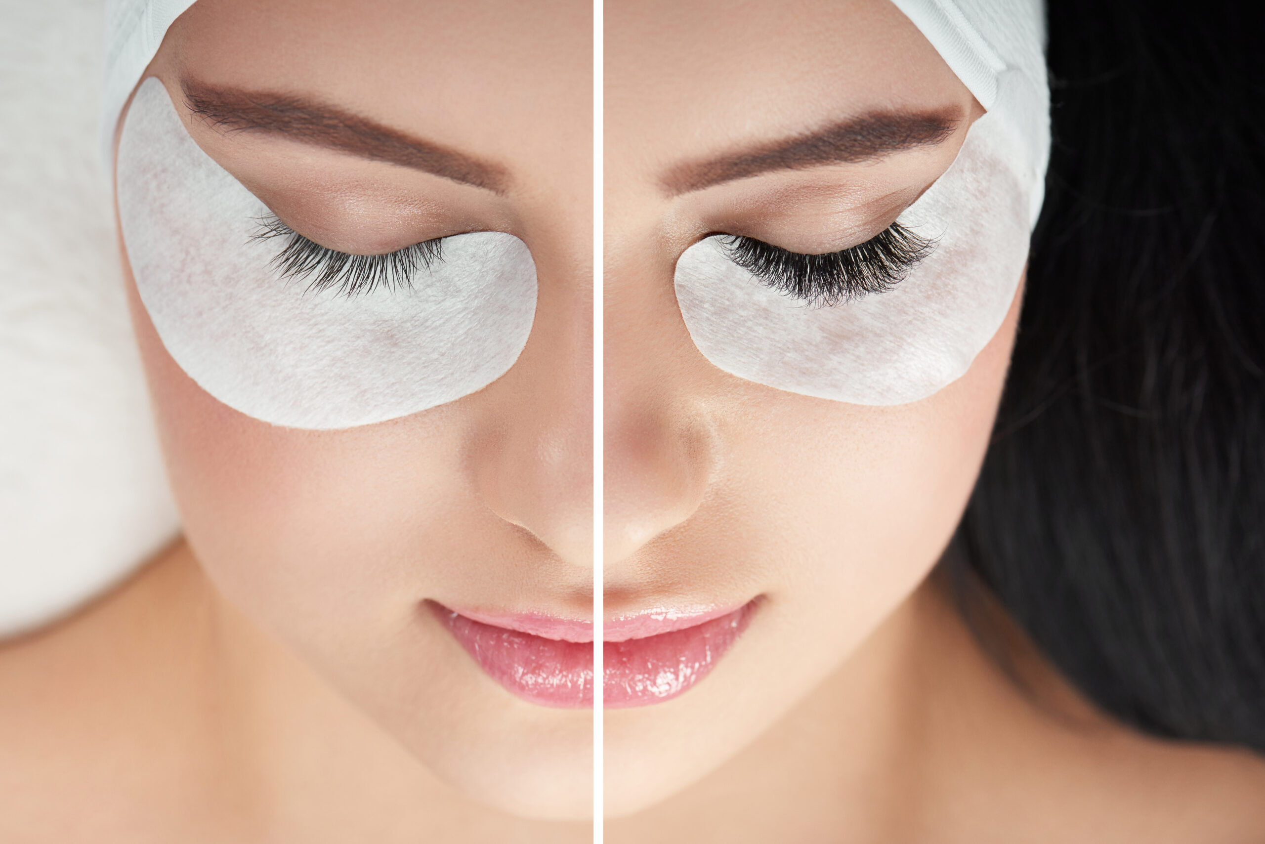 Lash extensions closeup